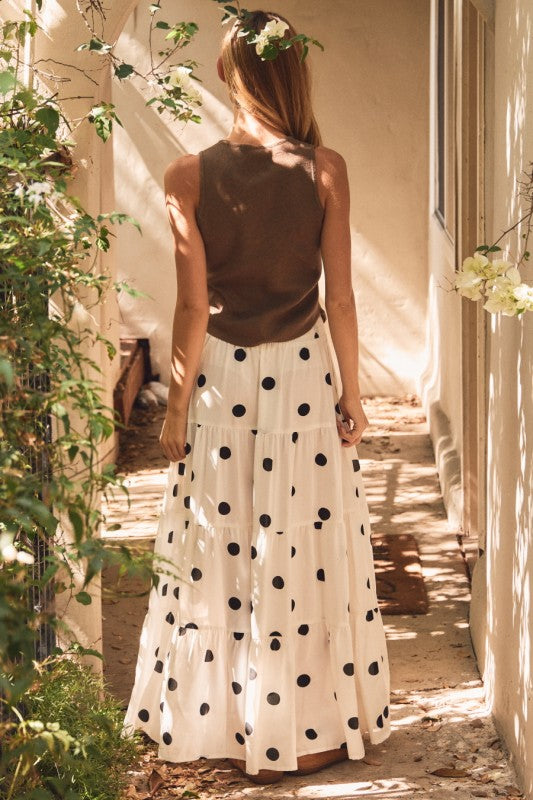 Amelie Polka Dot Maxi Skirt
