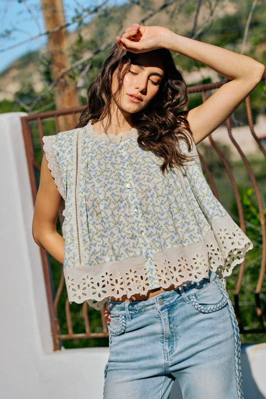 Ivory Bloom Top